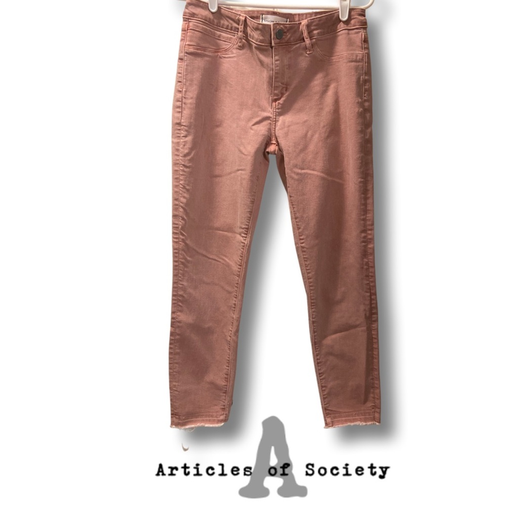 Articles of Society Carly Crop Kappa wash jeans